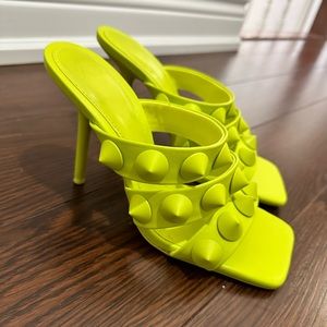 Zara- neon heeled sandals!